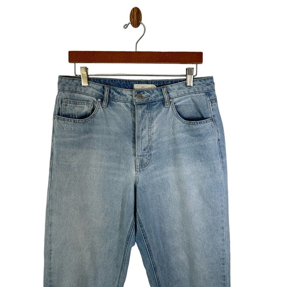 TGLA Light Wash Women’s Button Fly Raw Hem Jeans Size 30 Denim - Picture 2 of 7